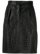 Max Mara Embossed A-line Skirt - Black