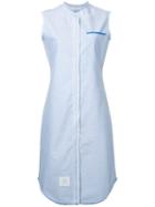 Thom Browne - Raw Hem Shirt Dress - Women - Cotton - 42, Blue, Cotton