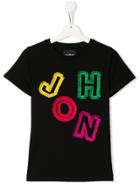 John Richmond Junior Teen Embroidered Logo T-shirt - Black