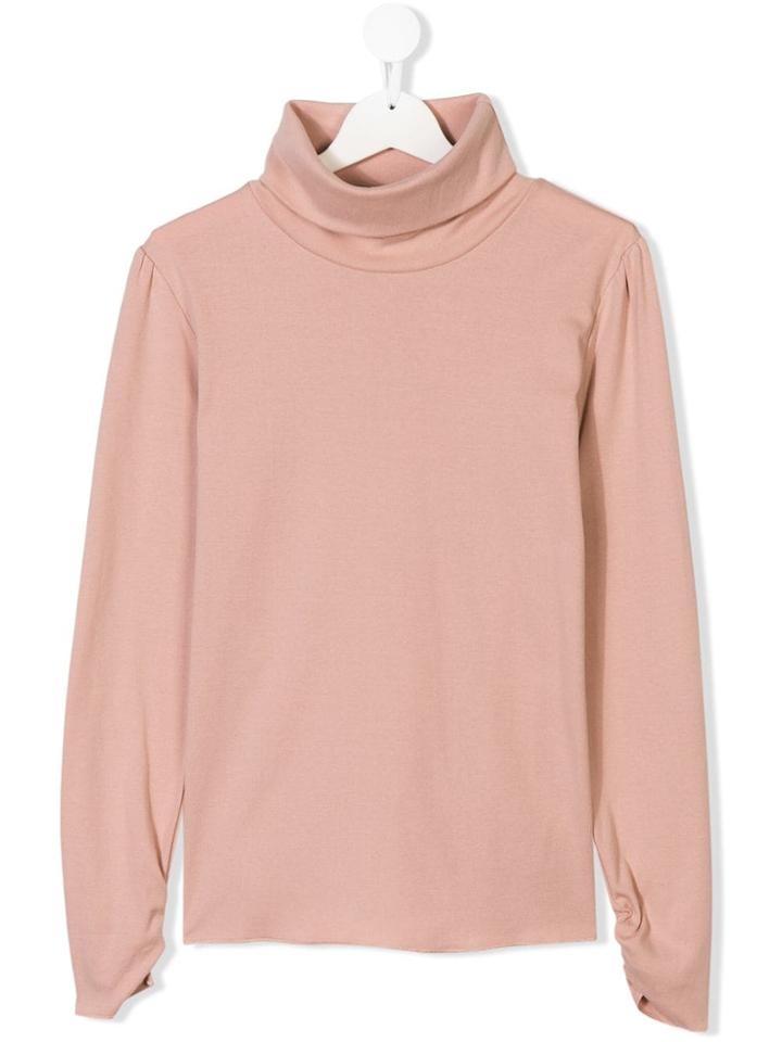 Stella Mccartney Kids Teen Roll Neck Top - Pink & Purple