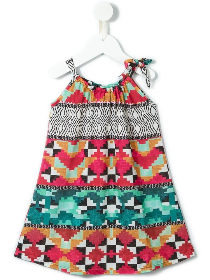 Lygia E Nanny Kids Printed Dress, Girl's, Size: 6 Yrs, Pink/purple