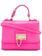 Dolce & Gabbana Small 'monica' Tote, Women's, Pink/purple, Calf Leather