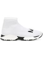 Mm6 Maison Margiela Logo Knit Sock Sneakers - White