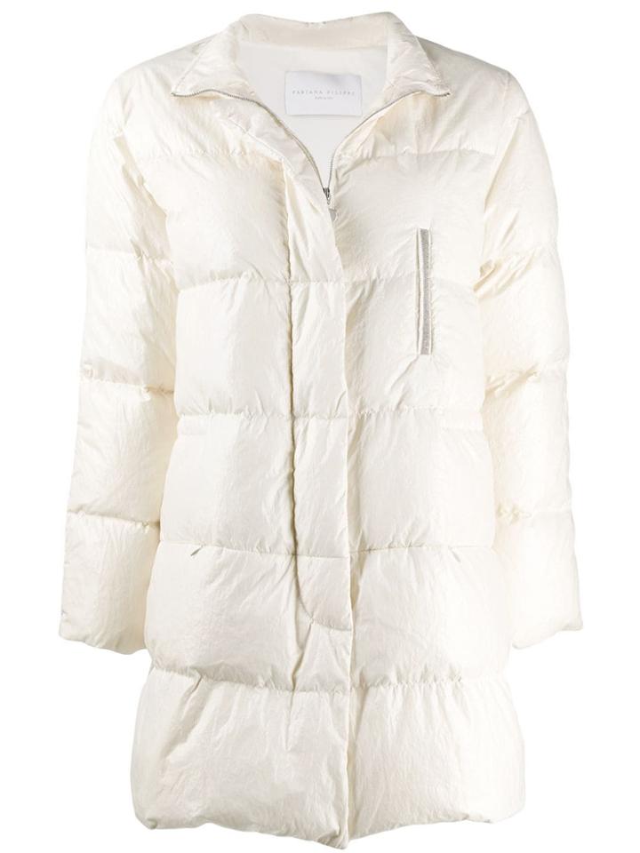 Fabiana Filippi Oversized Padded Coat - White