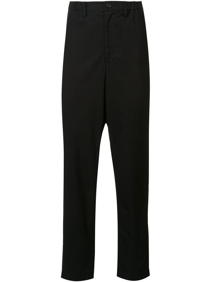 Issey Miyake Tapered Tailored Trousers, Men's, Size: 5, Black, Cotton