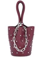 Alexander Wang - Stud Detailed Leather Bag - Women - Leather/rhodium - One Size, Pink/purple, Leather/rhodium