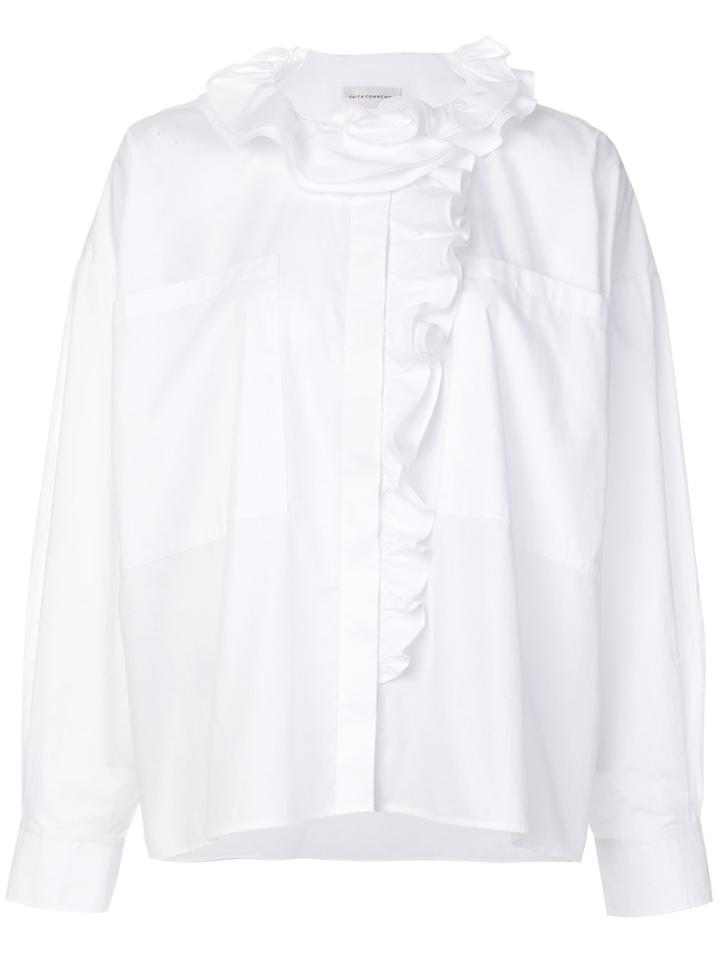 Faith Connexion Ruffle Detail Blouse - White