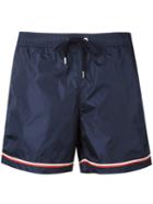 Moncler - Striped Trim Swimming Trunks - Men - Polyamide/polyester - M, Blue, Polyamide/polyester