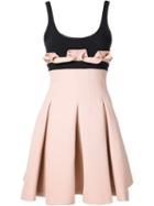 David Koma Pleated Skirt Dress, Women's, Size: 8, Black, Lyocell/acetate/viscose