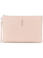 Saint Laurent Monogram Document Holder - Pink & Purple