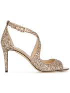 Jimmy Choo Emily Crossover Sandals - Metallic
