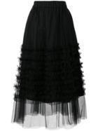 P.a.r.o.s.h. Tulle Ruffled Skirt - Black