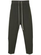 Rick Owens Cropped Track Trousers - Green
