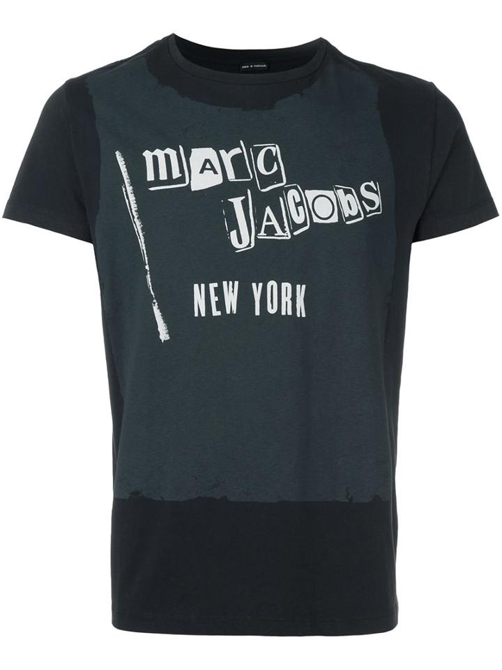 Marc Jacobs Logo Print T-shirt, Men's, Size: Small, Black, Cotton