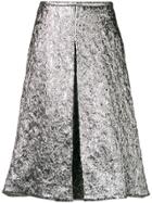Rochas Jacquard A-line Skirt - Metallic