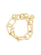 Carven Logo Chain Bracelet, Women's, Metallic