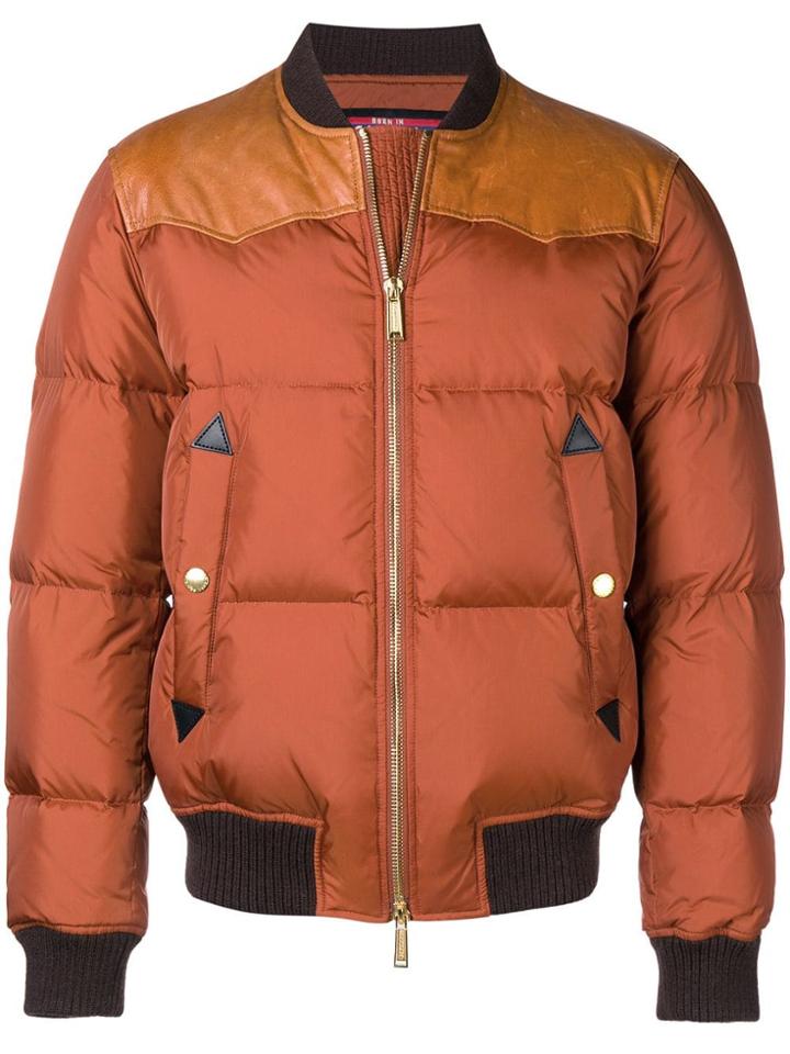 Dsquared2 Shell Puffer Jacket - Yellow & Orange