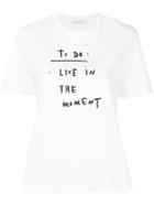 Moncler Slogan Print T-shirt - White