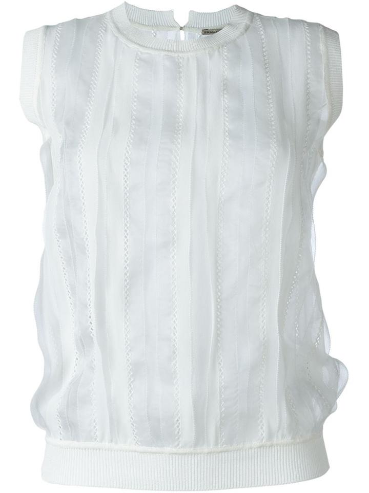 Ermanno Scervino Semi Sheer Striped Tank Top