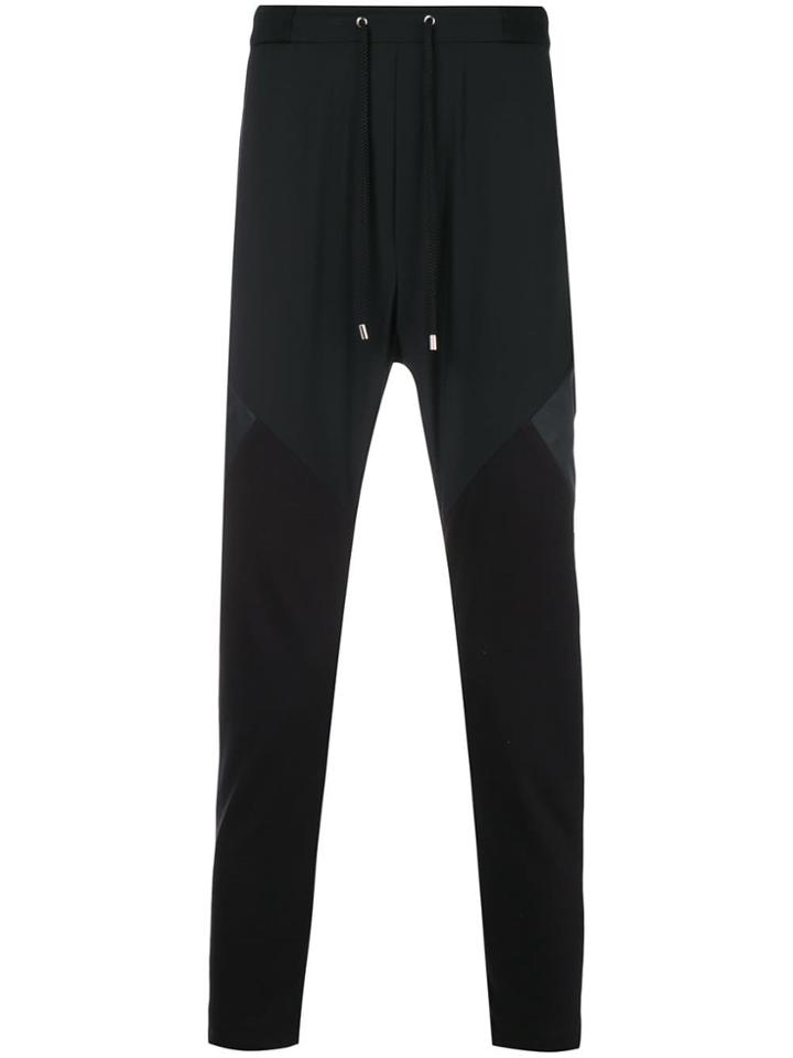 Les Hommes Urban Contrast Panel T-shirt - Black