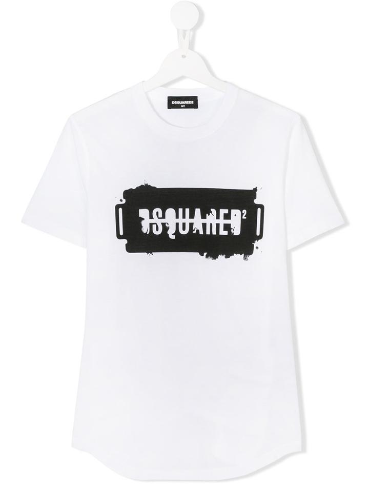 Dsquared2 Kids - Graphic Logo Print T-shirt - Kids - Cotton - 16 Yrs, White