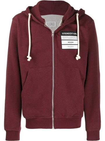 Maison Margiela Stereotype Patch Hoodie - Red