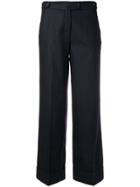 Max Mara Cropped Wide Leg Trousers - Blue