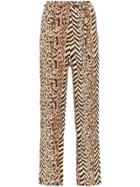 Nanushka Luma Animal-print Trousers - Brown