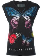 Philipp Plein Butterfly T-shirt, Women's, Size: M, Black, Cotton