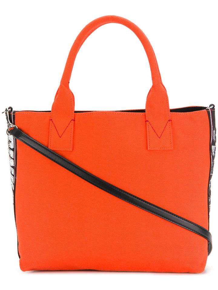 Pinko Logo Print Tote - Yellow & Orange