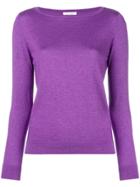 Snobby Sheep Boat Neck Sweater - Pink & Purple