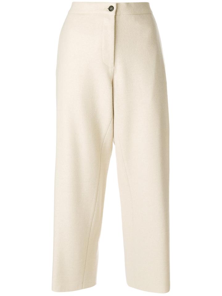 Barena Classic Cropped Trousers - White