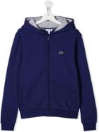 Lacoste Kids Teen Logo Hoodie - Blue