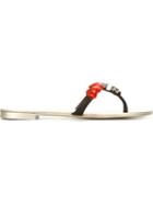 Giuseppe Zanotti Design Embellished Sandals, Women's, Size: 40.5, Grey, Leather/stone