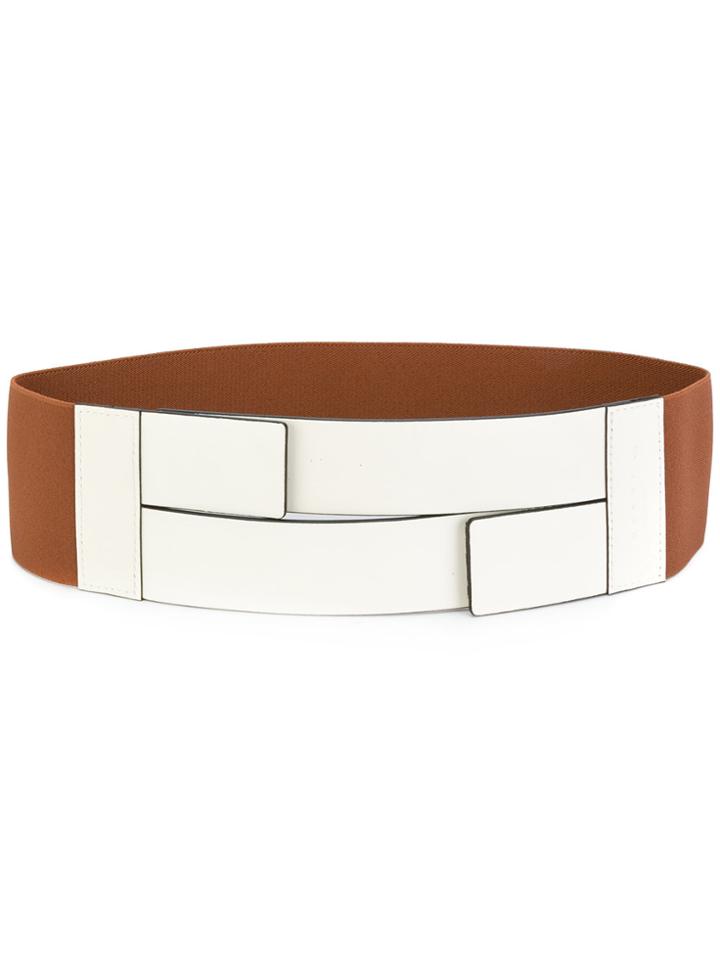 Marni Wide Two Strap Belt - White