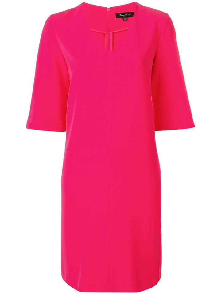 Antonelli V-neck Shift Dress - Pink