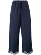 Alexander Wang - Cropped Trousers - Women - Nylon/polyester/virgin Wool - S, Black, Nylon/polyester/virgin Wool