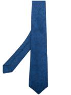 Kiton Jacquard Embroidered Tie - Blue