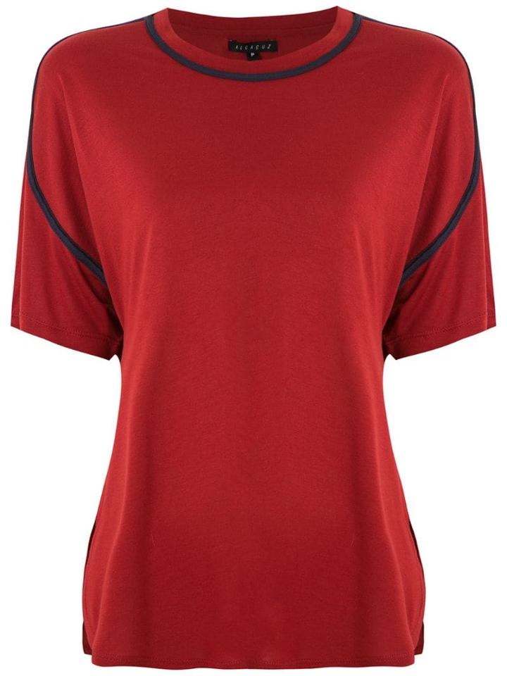 Alcaçuz Natividade Panelled T-shirt - Red
