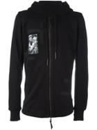 11 By Boris Bidjan Saberi Patch Detail Hoodie, Men's, Size: Large, Black, Cotton