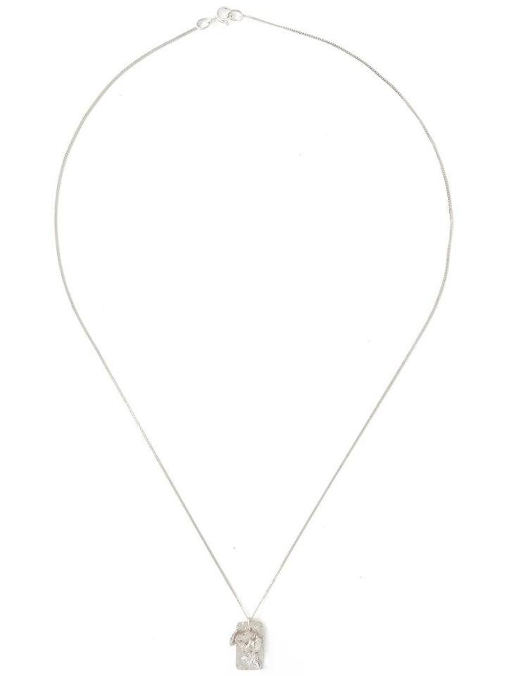 Ros Millar 'textured Tag' Necklace, Women's, Metallic