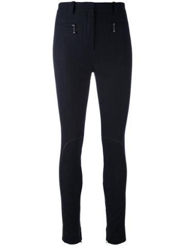 Nina Ricci - Striped Skinny Pants - Women - Lambs Wool - 40, Black, Lambs Wool