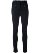 Nina Ricci - Striped Skinny Pants - Women - Lambs Wool - 40, Black, Lambs Wool