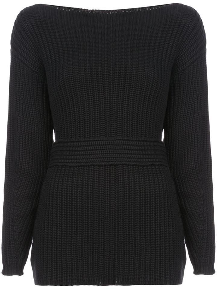 Apiece Apart Belted Sweater - Black