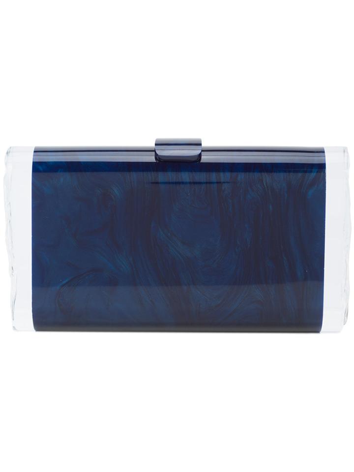 Edie Parker Lara Solid Clutch - Blue