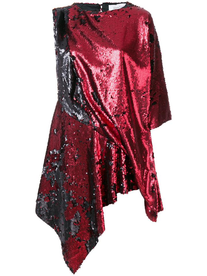 Marques'almeida Sequinned Asymmetric Dress - Red