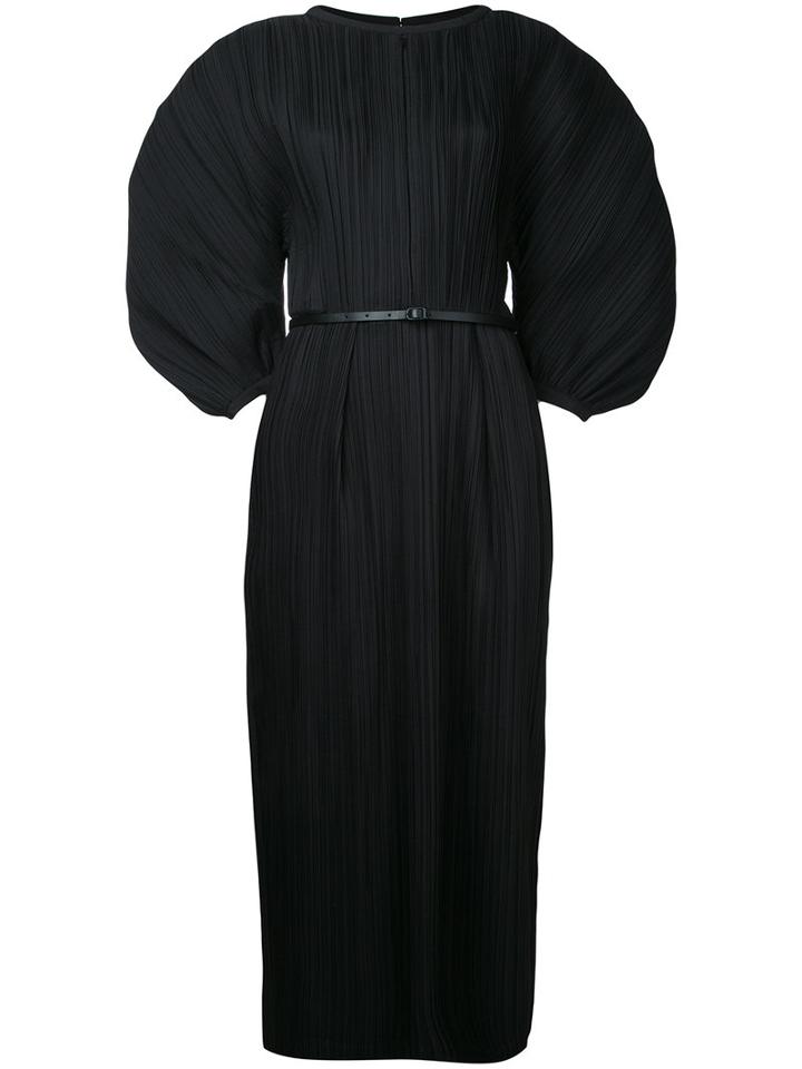 Jil Sander - Pleated Dress - Women - Cotton/polyester - 36, Black, Cotton/polyester