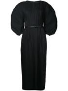 Jil Sander - Pleated Dress - Women - Cotton/polyester - 36, Black, Cotton/polyester