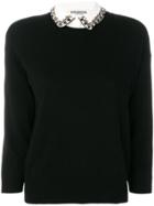 Essentiel Antwerp Embellished Collar Sweater - Black