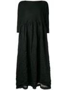 Daniela Gregis Floral Back Long Dress - Black